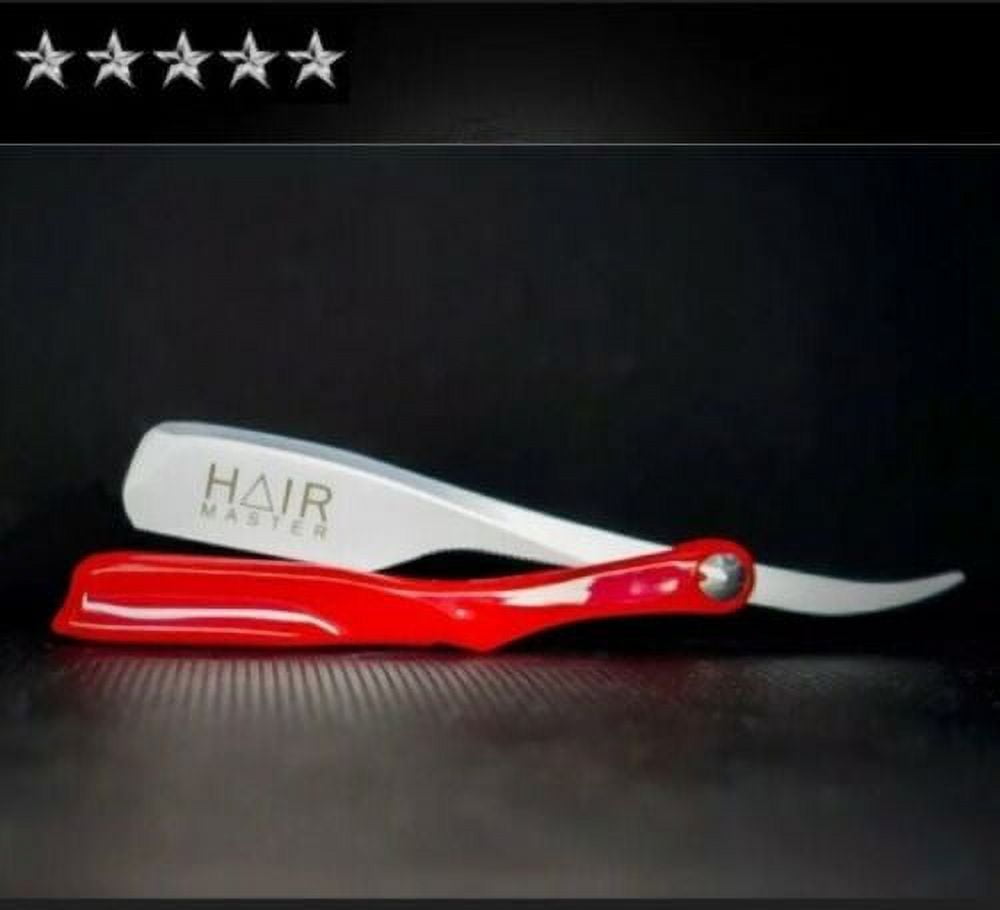 Polished Razorblade Straight Polished Exposed Shaving Straight Razor Barber Red - Walmart.com