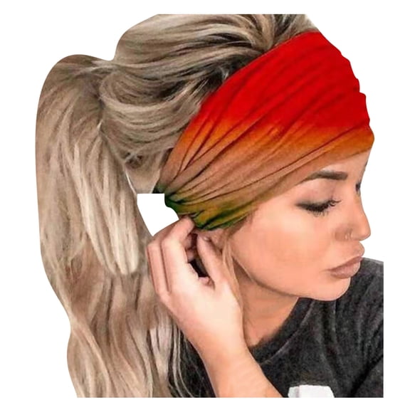 Hair Non Slip Wide Headwraps with Bows Vintage Cute Hair Scarf Summer Vacation Music Head Bands Boho Head Bands Sports Sweat Absorbing Headband Head Scarf Summer Hair Accessories