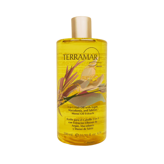 Hair Oil 3 IN 1 Terramar, W Argan Macadamia, Tahitian Monoi Oil Extracs 500 ml
