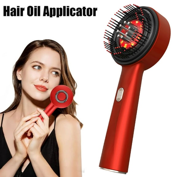 Hair Oil Applicator,Electric Scalp Massager,Red Light Hair Care Comb, 2 in 1 Deep Massage at Home for Relax
