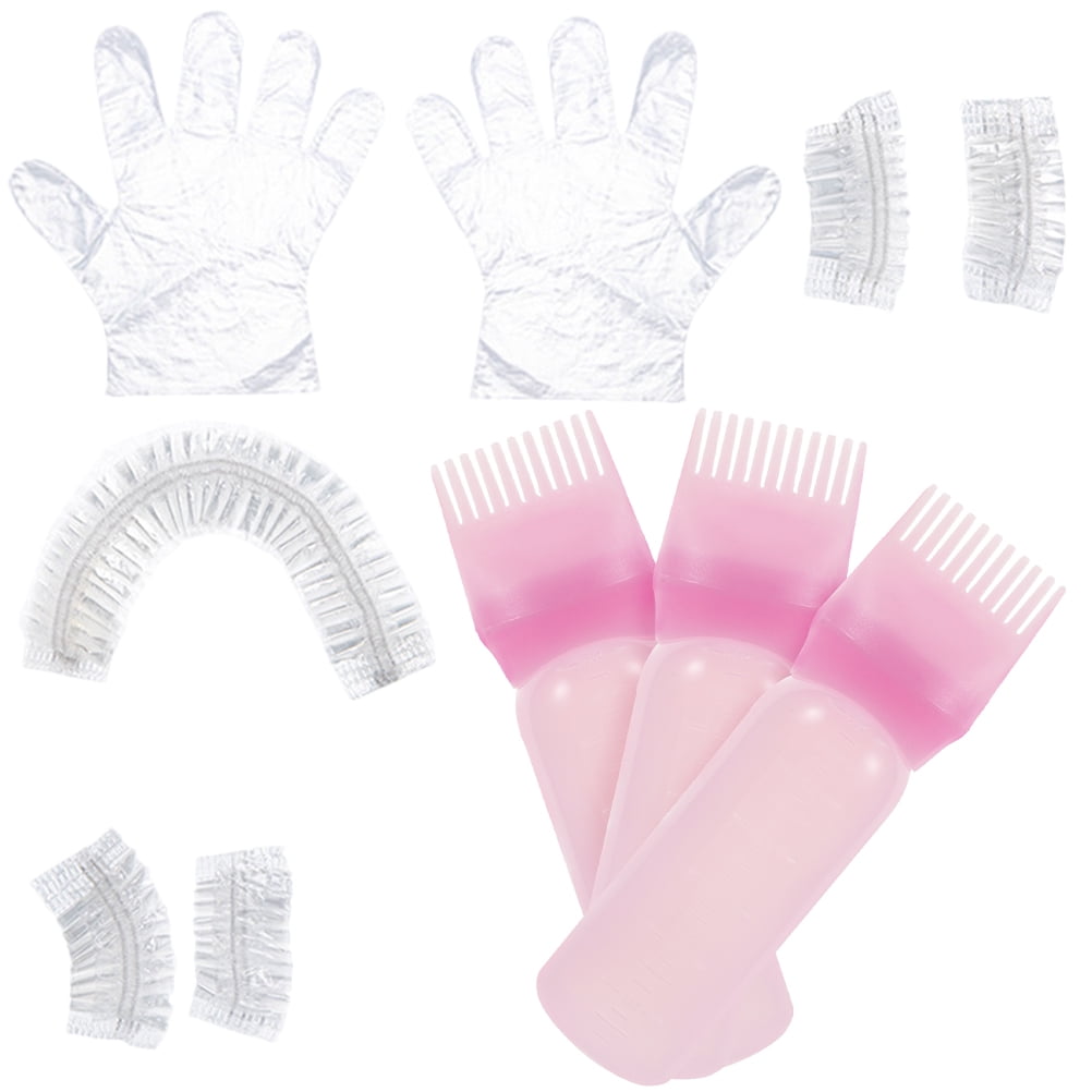 Hair Oil Earmuffs Dye Tools Spa Dyeing Bottle with Comb for DIY