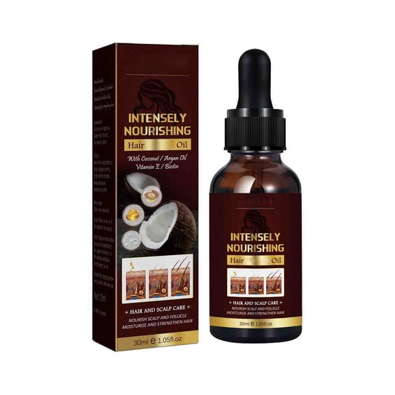 Hair Oil for Frizzy Hair | Hair Growth Oil, Heat Protectant, Instant Shine, Strong Care Serum for Split Ends & Curls - Hair Perfume, Travel Size, Damaged