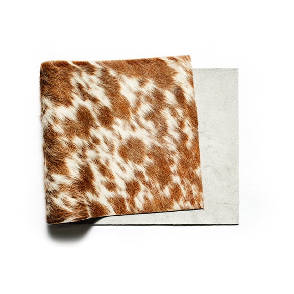 Hair On Hide Leather, Panel, Salt & Pepper Brown