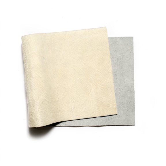 Hair On Hide Leather, Panel, White