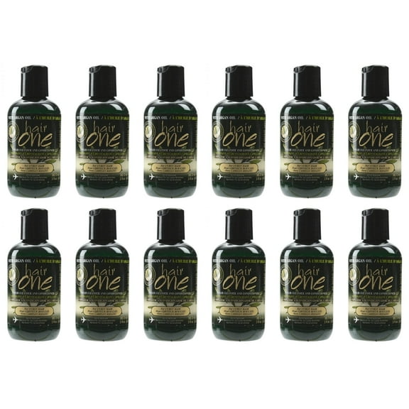 Hair One Hair Cleanser & Conditioner with Argan Oil for Curly Hair, 12 Pack, 3 Oz