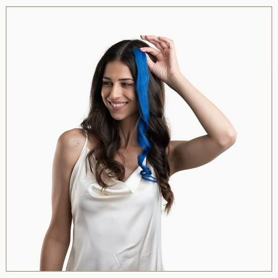 Hair Originals Clip in Hair Streaks 100% Human Coloured Hair Extensions