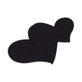 thumbnail image 1 of Hair Pads Heart Shape Hair Pad Bangs Patch for Women Hair Magic Tapes Hair Grippers Black, 1 of 6