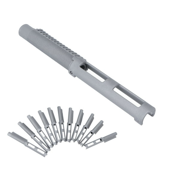 Hair Perm Rods, Hollow 12 Pieces Ventilation Holes Cold Wave Rods Cold Curling Plastic Resin For Hair Styling For Barbershop Grey