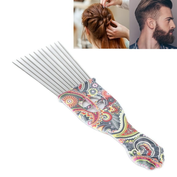 Hair Pick, Afro Comb Ergonomic Pick Comb For Curly Hair Styling For Women For Men