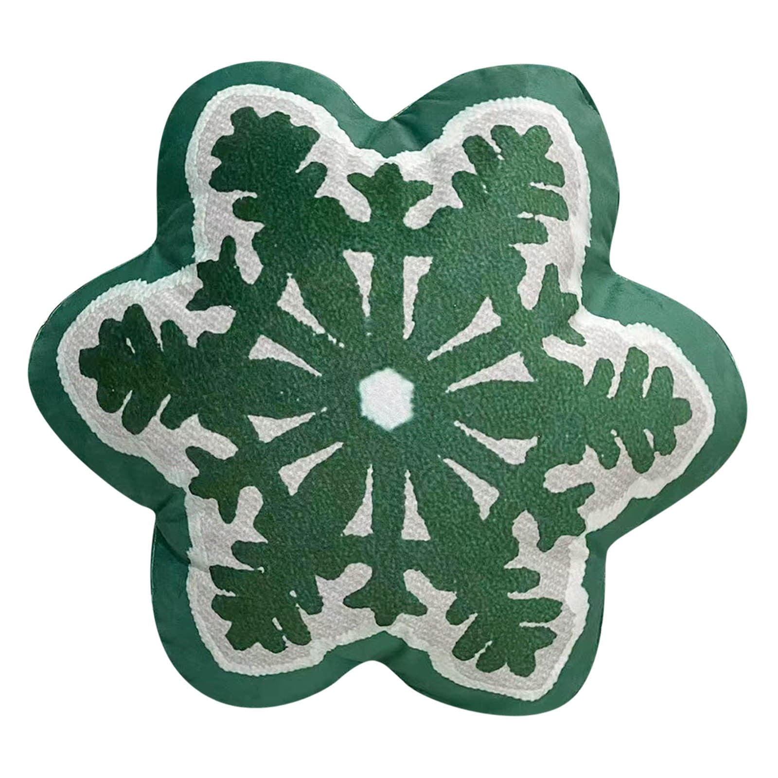 Hair Pillowcase Silk Snowflake Shaped Throw Pillow Velvet Printing