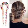 thumbnail image 1 of Hair Pin, U Shaped Hair Clip, Acetate Fashion Hairpin for Bun and Half Up Hairstyles, Lightweight Durable Plastic Hair Accessories with Leopard Floral Gradient Patterns, 1 of 6