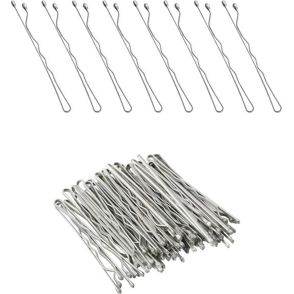 Hair Pins, 50pc Silver Bobby Pins Hair Grips, Ideal for Fine Hair - Does Not Peel Off (5cm)
