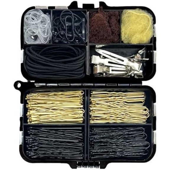 Hair Pins Kit, Dance Stuff  Kit Bobby Pins for Women Girls 126 count Hair Accessories Kit with Storage Box for Dance Ballet Cheerleading Travel