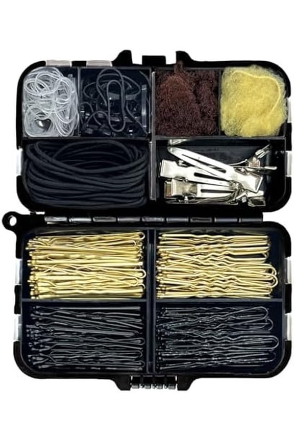 Hair Pins Kit, Dance Stuff  Kit Bobby Pins for Women Girls 126 count Hair Accessories Kit with Storage Box for Dance Ballet Cheerleading Travel