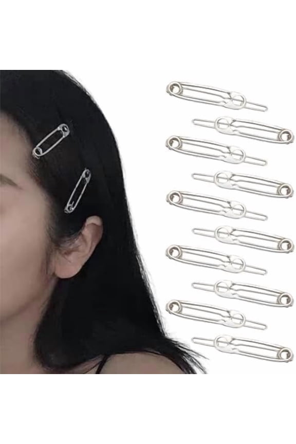 Hair Pins for Styling Fancy Y2K Metal Hair Clips  Geometric Brooch Pin Shaped Barrettes Hairclips Hairpins for Cool Girls Emo Cyber Punk Egirls Hair Accessories Decors 10 count