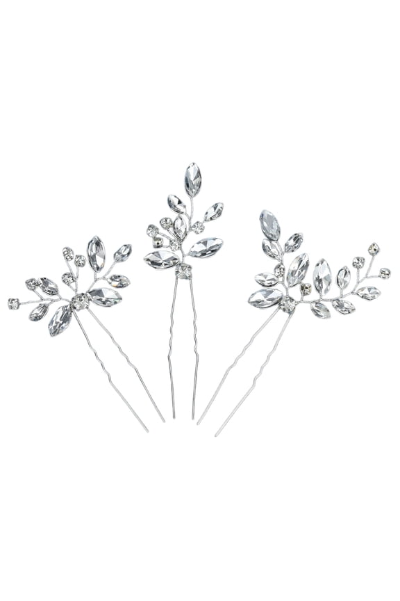 Hair Pins for Bridal and Elegant Western Style Hair Accessories for Weddings and Photoshoots Barrettes for Hair Styling, 2.52*2.36 in, White