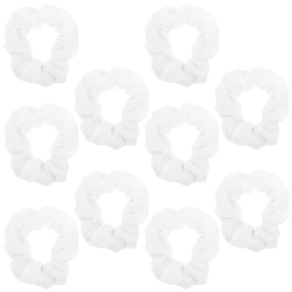 Hair Ponytail Ties Ribbon White Scrunchies Girls Elastic Bow Headband Washing Face Bobbles Tie Bows Bands Ring