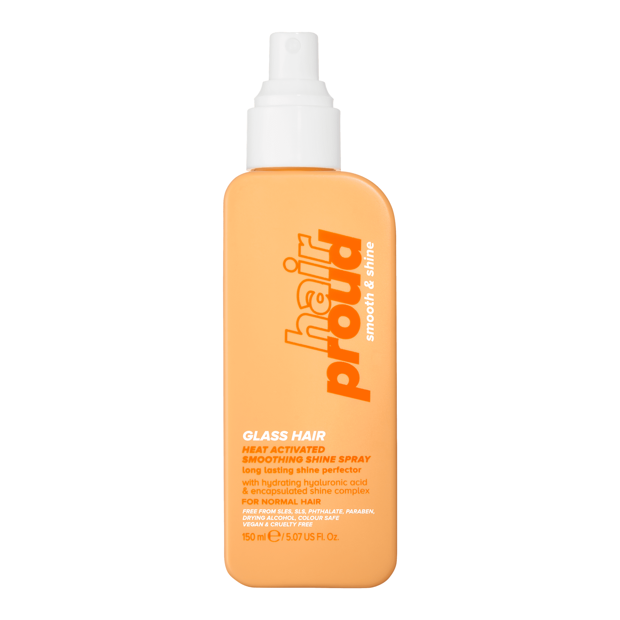 Hair Proud Glass Hair, Heat Activated Smoothing Shine Spray with