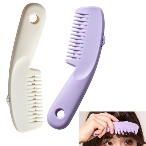 Hair Razor Comb,3 in 1 Adjustable Hair Cutting Comb,Adjustable Haircut Bangs Thinning Combs,Bangs Trimming Tool With Combs,2 Pieces,