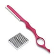 thumbnail image 1 of Hair Cutting Razor, Hair Razors For Cutting Hair Professional Styling Razor with Replacement Stainless Steel Blades for Salon/Home -11PCS Silver, 1 of 12