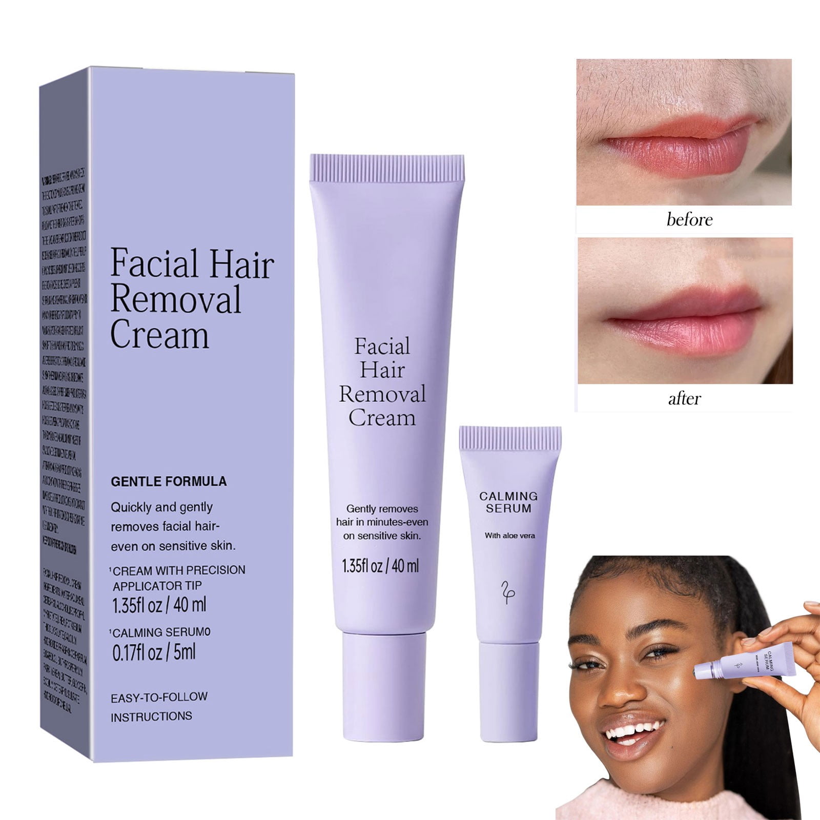 Hairerase Facial Hair Removal Cream, Hairerase Cream, Say Goodbye To Shadow And