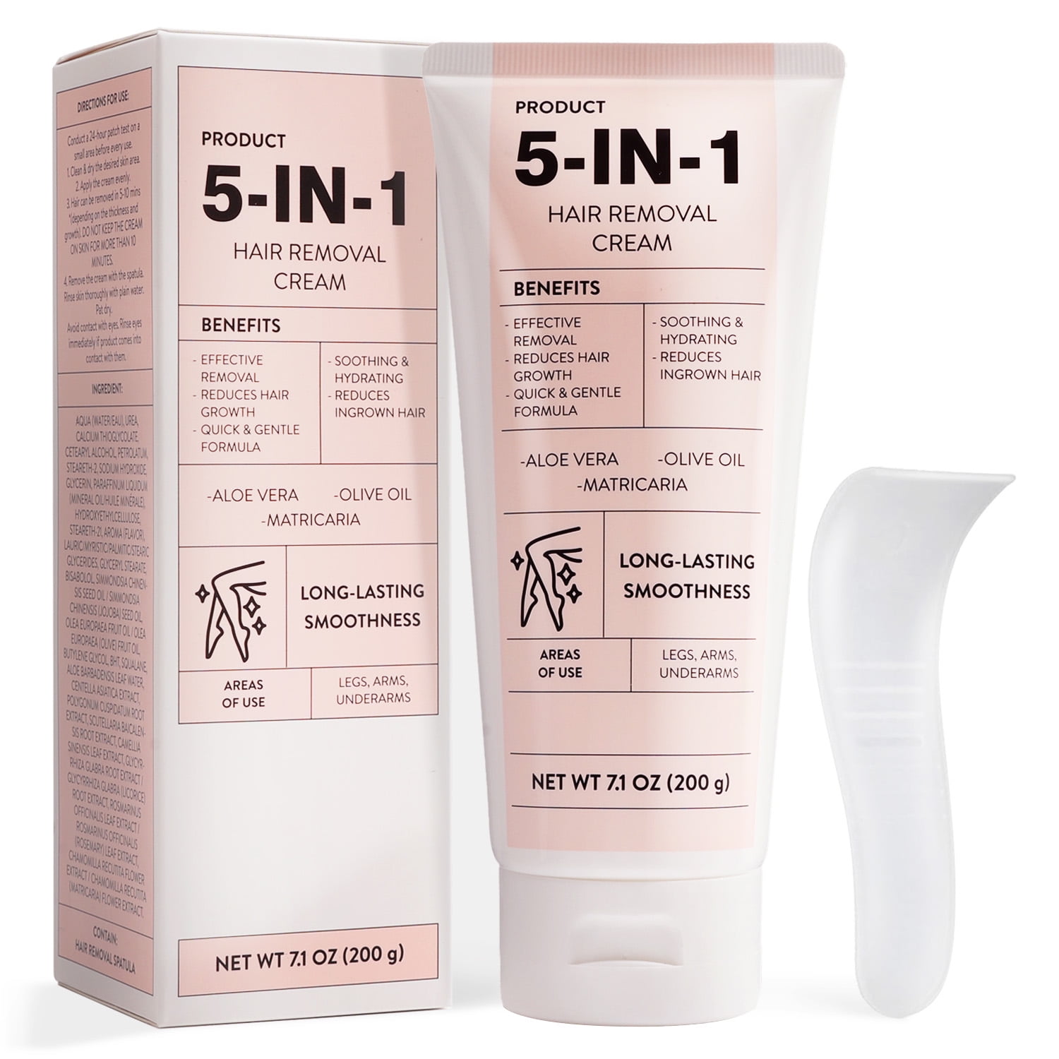 Hair Removal Cream  Legs & Body 5 in 1 Gel Cream Hair Remover, Suitable for Legs, Arms, Underarms, Bikini Line,7 Oz Tube