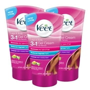 Hair Removal Cream Veet Legs & Body 3 In 1 Gel Cream Hair Remover, Sensitive Formula With Aloe Vera And Vitamin E, 6.78 Fl Oztube Pack Of 3