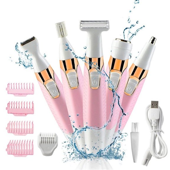 Hair Removal Device, 1 Sethair Remover Electric Eyebrow Rechargable Usb 5 in 1 for Eyebrow Nose Facial Body Upper Lip, Easter Mother'S Day Gift Makeup Organizers