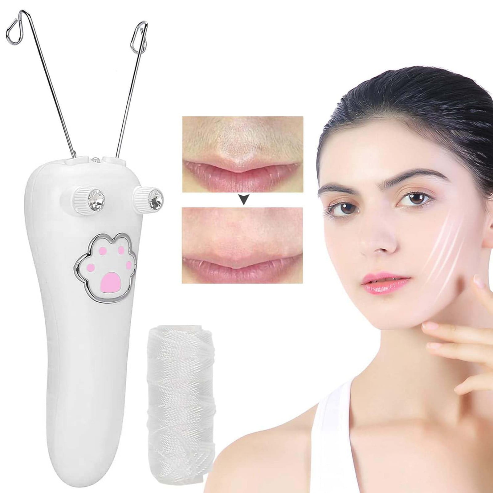 Hair Removal Device Thread Epilator Cordless Facial Threading Hair