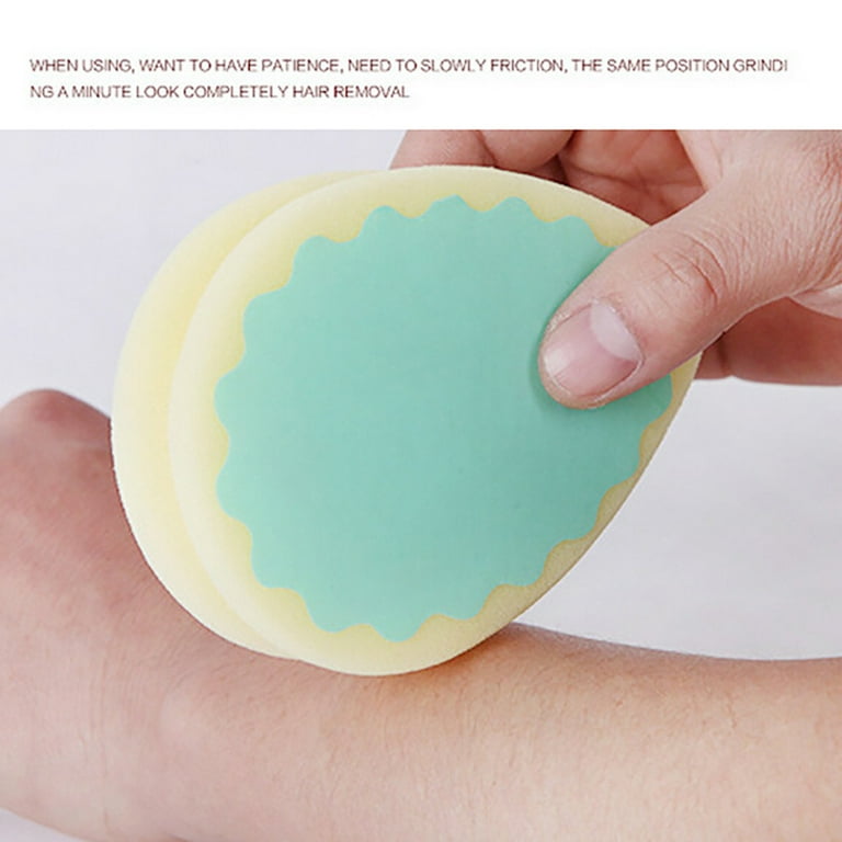 Hair Removal Sponge Depilation Pads Painless Hair Removal Sponge for Face Leg Arm and Body Physical Hair Removal Tool