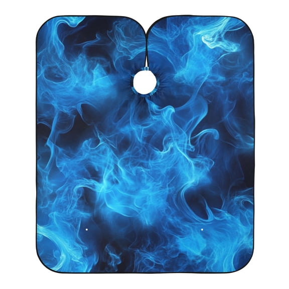 "Hair-Resistant" Barber Cape: Your Shield Against Stray Strands. Blue Smoke