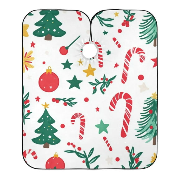 "Hair-Resistant" Barber Cape: Your Shield Against Stray Strands. Christmas Style