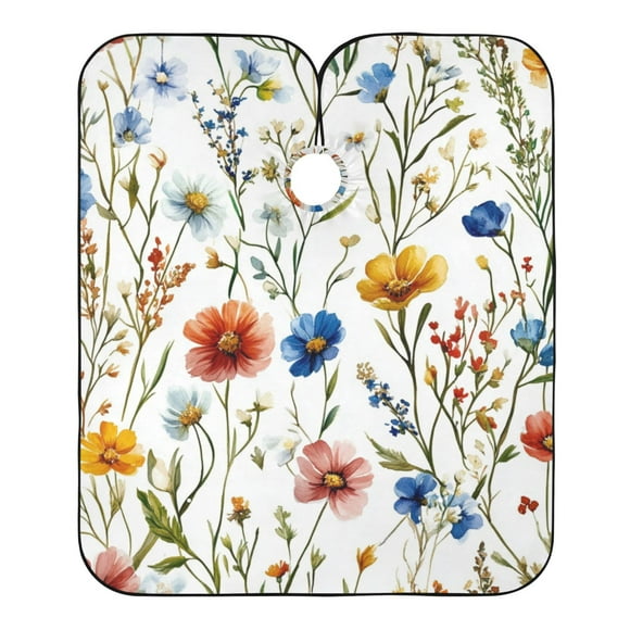 "Hair-Resistant" Barber Cape: Your Shield Against Stray Strands. Colorful Floral