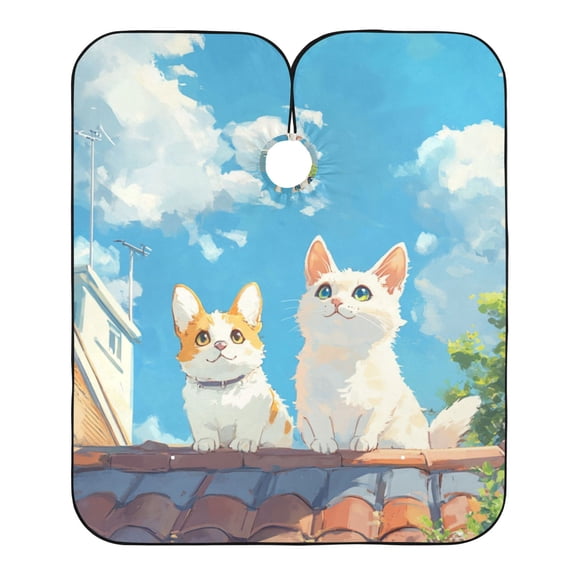 "Hair-Resistant" Barber Cape: Your Shield Against Stray Strands. Cute