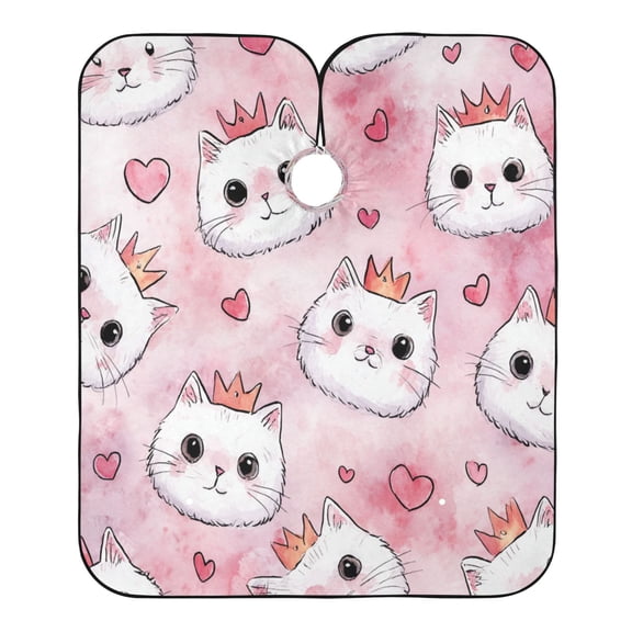 "Hair-Resistant" Barber Cape:Your Shield Against Stray Strands Happy Crown Kitty