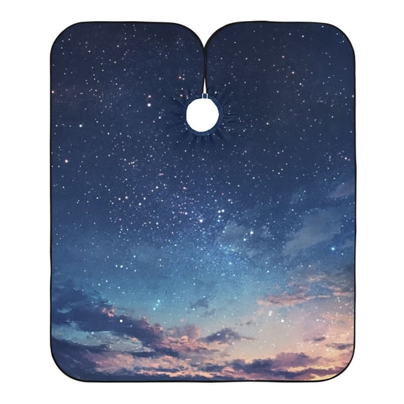 "Hair-Resistant" Barber Cape: Your Shield Against Stray Strands. Pastel Brilliant Starry Sky