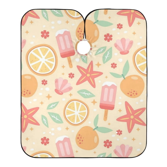 "Hair-Resistant" Barber Cape: Your Shield Against Stray Strands. Starfish and Popsicles
