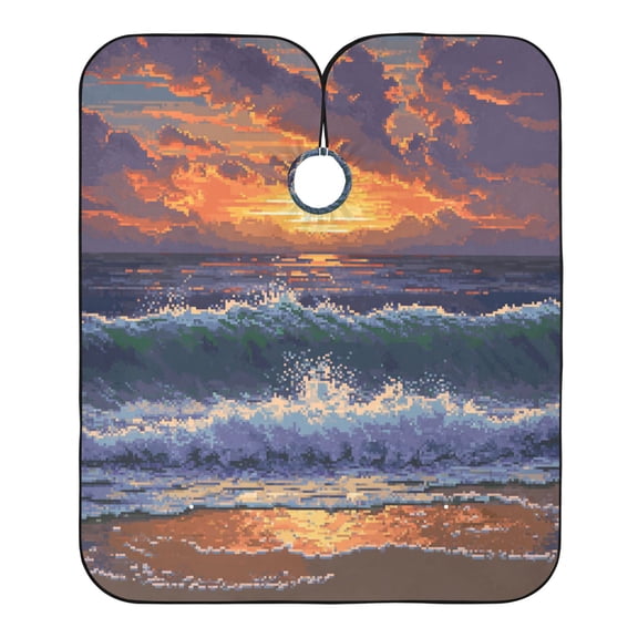 "Hair-Resistant" Barber Cape: Your Shield Against Stray Strands. Sunset