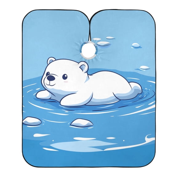 "Hair-Resistant" Barber Cape: Your Shield Against Stray Strands. White Bearb