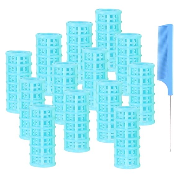 Hair Rollers for Women,10 Pcs Self Grip Rollers Set with Rat Tail Comb, for Long, Medium and Short Hair, 0.98x2.64 inch,Random Color