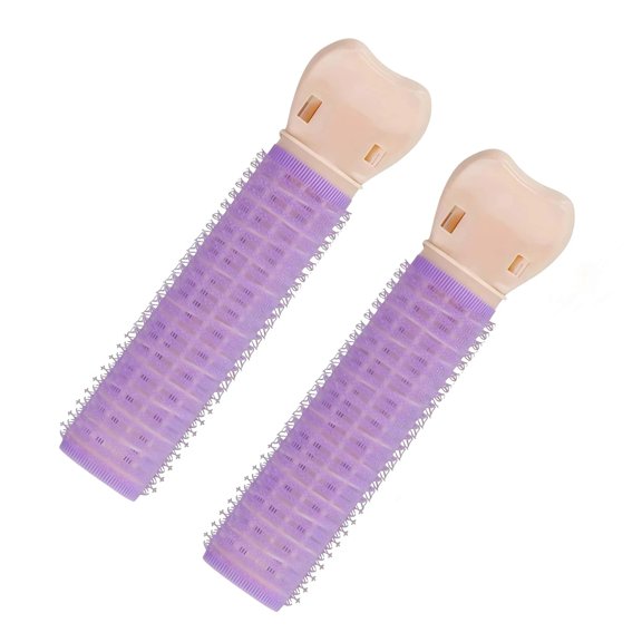 Hair Rollers with Clip, Portable Volumizing Bangs Curler DIY, Styling Accessories, Self Grip Volume Root Rollers, Styling Tools(Purple)