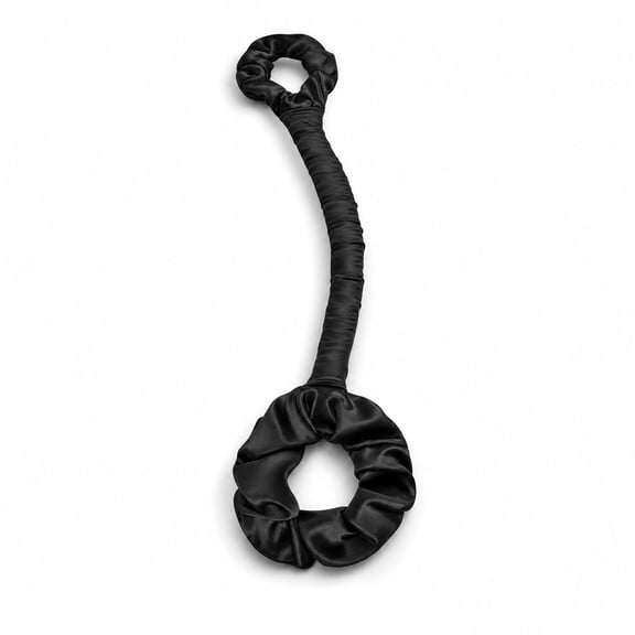 Black Large Satin No-Heat Hair Roller, Overnight Curling Tool for Long Hair