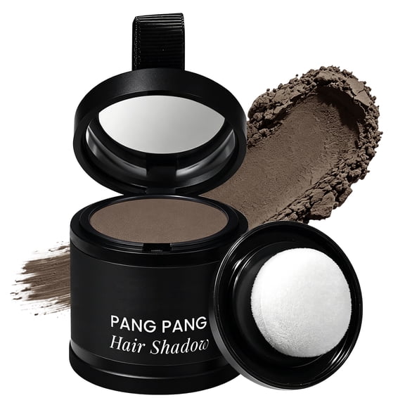 Hair Root Touch Up Color Powder for Thinning Areas Bald Spot Eyebrows, Waterproof Sweat Resistant Instant Coverage Hairline Roots Shadow Filler Cover Up for Women, Med Brown, 0.35 oz