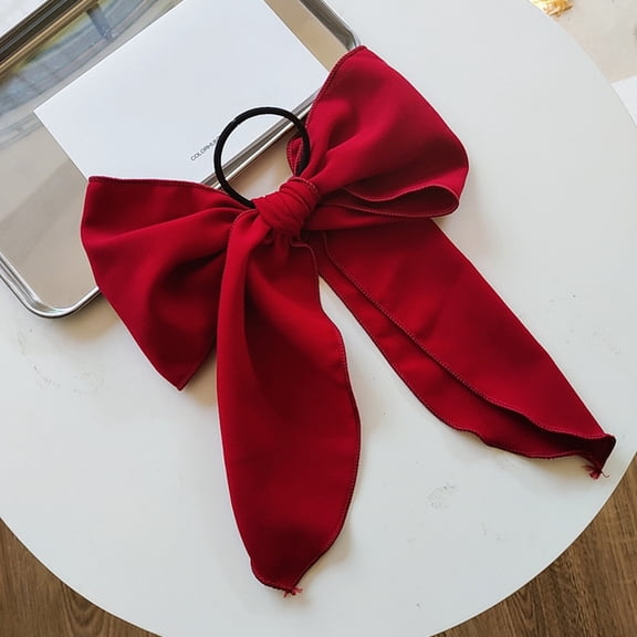 Hair Rope Bow Knot and Cute Fabric Streamer Ponytail Hair Ring Rubber Band Sen Head Rope for All Hairstyles