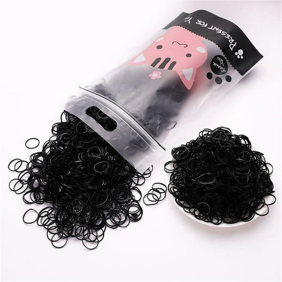 Thin Small Ponytail Hair Elastics for Daily Use – Big Size Colorful Rubber Bands for Girls – Fashionable Disposable Hair Bands