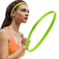 thumbnail image 1 of Hair Rope Bradem Striped Headband, Sports Hair Band Elastic Thin Headband Yoga Workout Headband, Fitness Headband for Men and Women, Sweat-Wicking Sports Headband, Fluorescent Green, 1 of 3