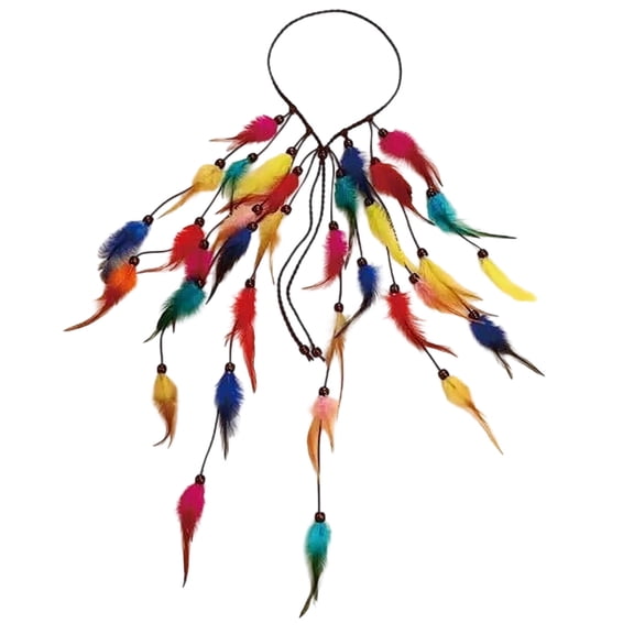 Feather Headband Head Dress with Feathers for Women and Girls - Accessory for Celebrations