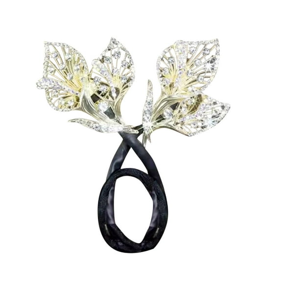 Rhinestone Flower Hair Clip Bun Twister for Effortless Hair Styling Detangle Free Curler Set for Everyday Use and Fancy Updos