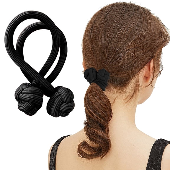 Hair Rope Hair Tie for Women Knocked-Head Nylon Scrunchie with Thick Knoted Design for High Ponytail Hair Accessory Versatile Styling