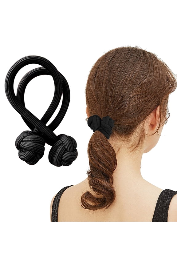 Hair Rope - Hair Tie for Women Thick Knot Head Rope Nylon High Ponytail Accessory for Everyday Styling Korean Style Rubber Band Alternative